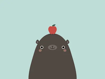 Happy Bear apple bear brown happy head sweet teddy