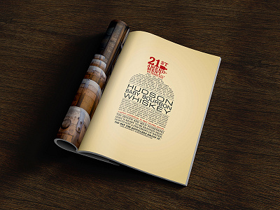 Hudson whiskey print adds bourbon design print ad