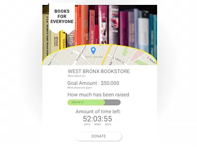 DailyUI #032: Crowdfunding Campaign books bronx crowdfunding campaign dailyui