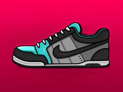 Swoosh nike shoe affinity illustration skateboarding swoosh