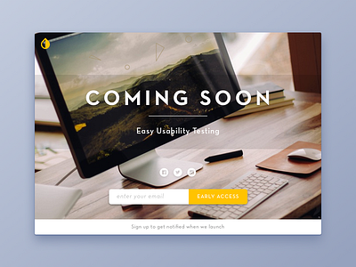 Coming Soon clean coming soon dailyui elegant sketch ui usability testing