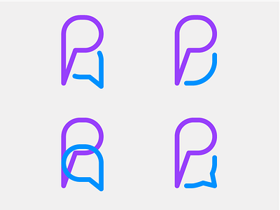Be A Part of the Conversation b blue chat conversation line purple social network stroke vector