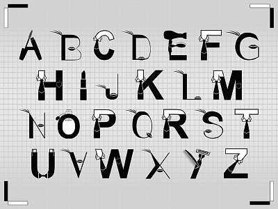 Glamorous Typography Alphabet adobe illustrator type