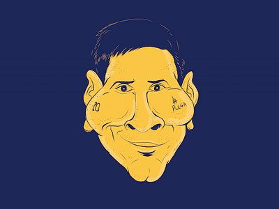 La Pulga Atomica character illustrated messi