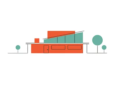 Modern Home abstract architecture building home house icon modern