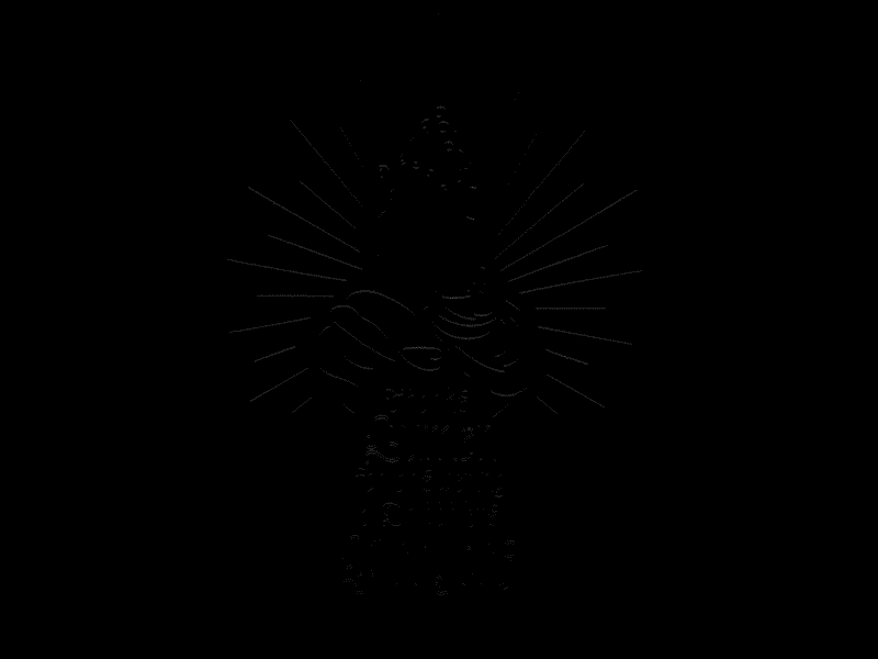 Hello Dribbble debut illustration lettering neon prayer
