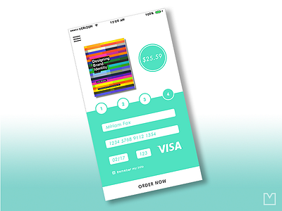 Checkout Screen- Credit Card Info checkout interface mobile screen ui