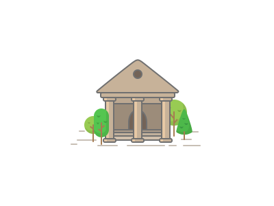 Bank icon bank flat icon money mortgage trees