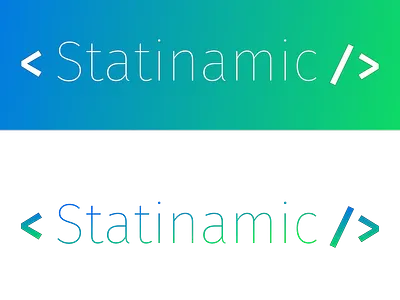 Statinamic Dribbble blue gradient green logo