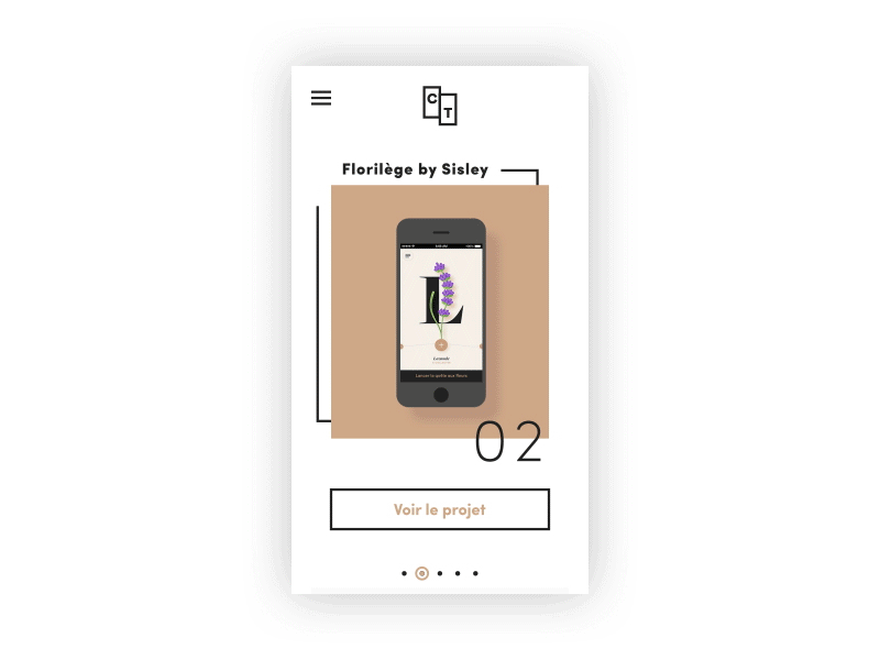 Portfolio #4 Mobile version animated gif mobile portfolio project scroll slider strokes