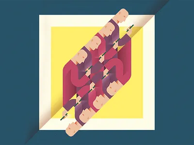 Share characters flat illustration man mobile smartphone vector