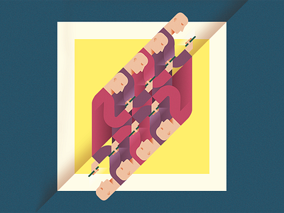 Share characters flat illustration man mobile smartphone vector
