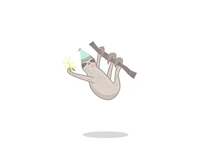 Original Party Sloth icon illustration vector