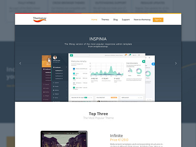 Themeray Website colors design flat liferay logo portals responsive themes website