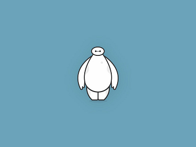 Baymax baymax big cute disney hero icon illustration simple vector