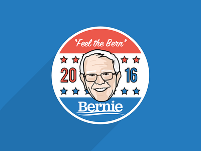 Feel the... oh you already know.. bernie bernie sanders button design illustration logo playoff president simple stickermule vector