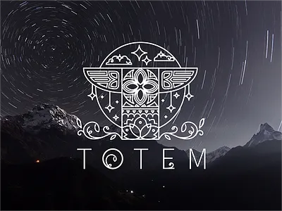 Totem lineart linework logo totem