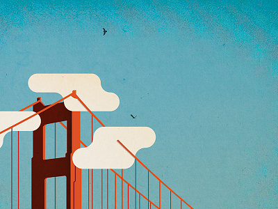 Golden Gate Bridge Illustration america design designer golden gate bridge illustration illustrator minimal san francisco usa