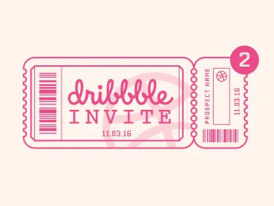 2x Dribbble Invites dribbble dribbbleinvite giveaway invitation invite player prospect ticket