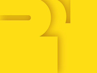 Mellow Yellow 24 number shadow twenty four type typography yellow