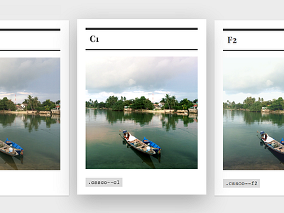 CSSCO card cssco filter hover mouseover photography tool web design