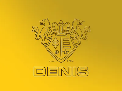 Monogram badge coat of arms graphic design lion logo