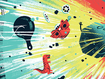 Re-entry asteroid character crayon dinosaur space toys view master