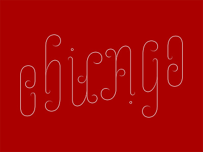 Chicago Ambigram (thin) ambigram chicago