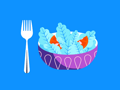 Salad fork illustrations salad vegetables