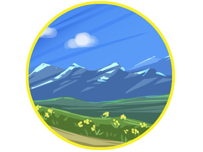 Landscape icon landscape mountain