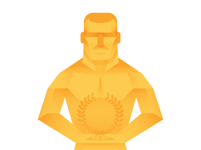 Stoic Man pt. II gold man moustache stoic trophy wreath