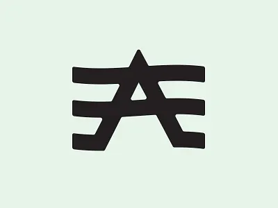 A for Andrew a flag logo wave
