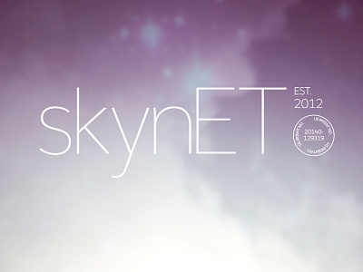 skynET Logo brand identity logo type