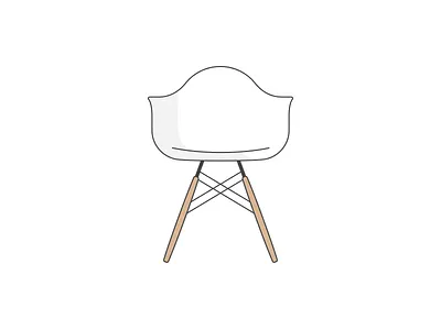 Eames Armchair armchair chair eames illustration
