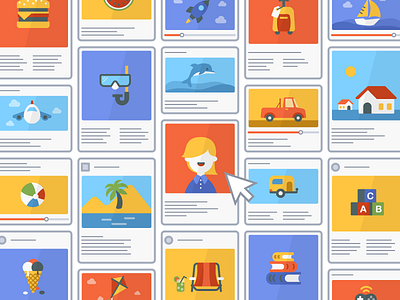 Images and videos animation content explainer flat image video web
