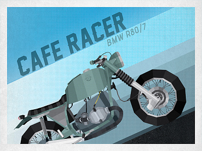 BMW Cafe Racer bike bmw cafe moto motorbike motorcycle poly racer vector