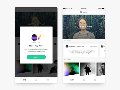 Often | Trending browse card discover illustration ios lyrics mobile modal music trending ui ux