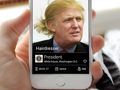 Trump's hairdresser app copyleft jyb trump