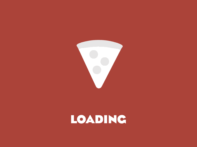 Pizza Preloader flat loading pepperoni pizza preloader spinning