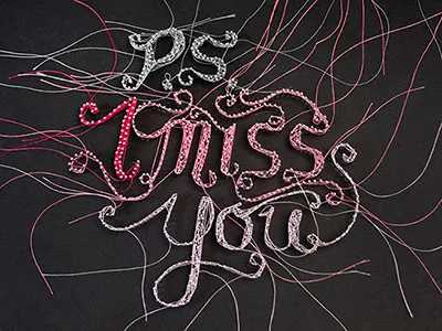 P.S I Miss You design hand type lettering type typography