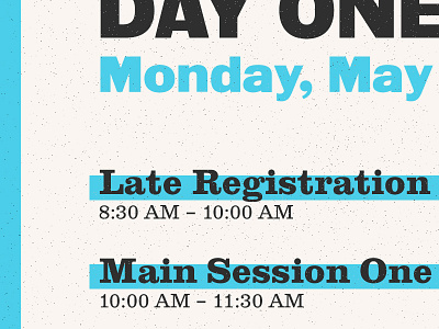 Conference Direction (Type Combo) black blue clarendon conference typography vintage