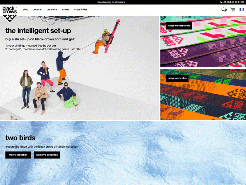 Black Crows E-Comm Redesign agile crows e commerce redesign ski