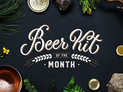 Beer Kit Of The Month (Vector) craft handlettering handmade lettering logo script sign trade mark type typography