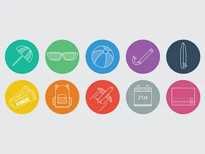 Vacation Icons icons vaca vacation