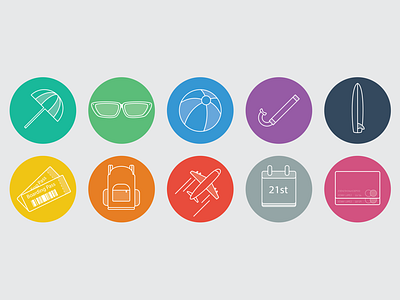 Vacation Icons icons vaca vacation