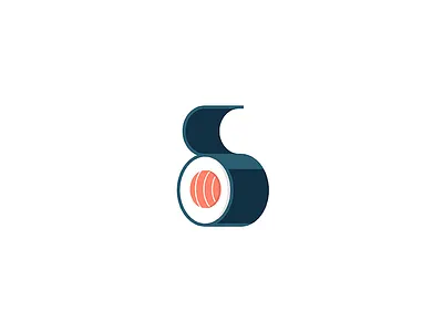 S of Sushi! experimental food icon lettering logo logotype s sushi type