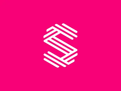 "S" Icon clothing fold icon illustration line logo monogram pink s shoes