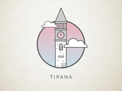 Clock tower city clock icon tower