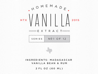 Vanilla Extract Label branding design identity label packaging type typography