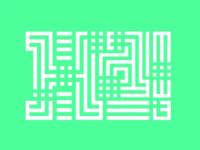 Ha! block geometric lettering lines maze op art square type typography